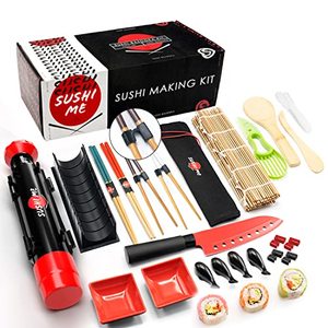 Includes Sushi Roller, Avocado Slicer, Sushi Knife and Bamboo Rolling Mat