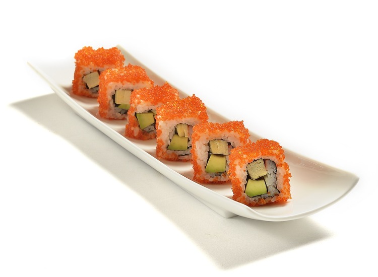 California Roll with Flying Fish Roe