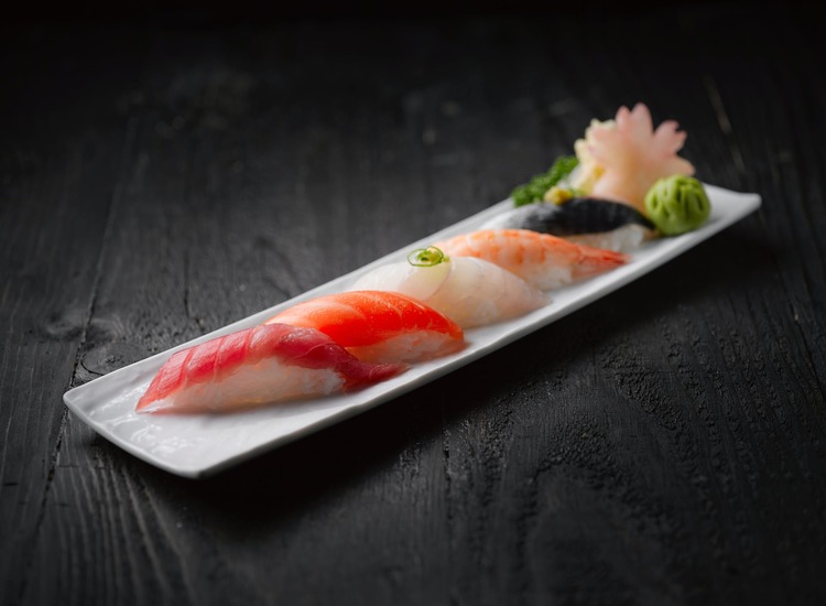 Sushi Recipe - Red Snapper, Salmon and White Tuna Nigiri Sushi