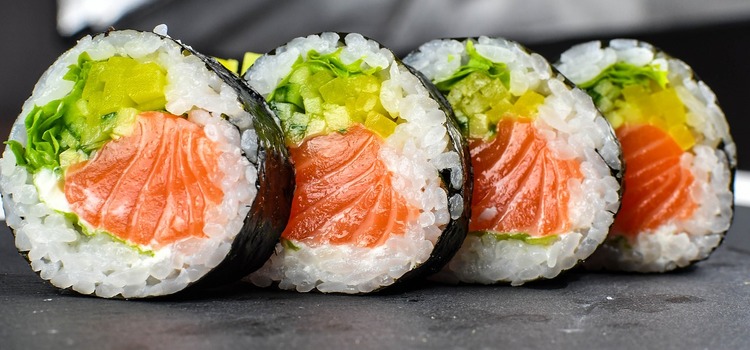 Tuna, Cucumber and Cream Cheese Sushi Roll Recipe