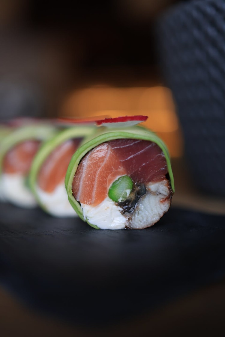 Salmon and Tuna Sushi Rolls